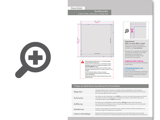 Product Bild hochwertiger_textiltransfer_in_freier_gr____e_(rechteckig)__einseitig_1_0-farbig_(wei__)_bedruckt